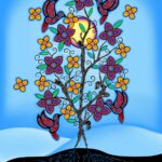 Keep Us Together by Loretta Gould. Panel: LG-0005MP blue