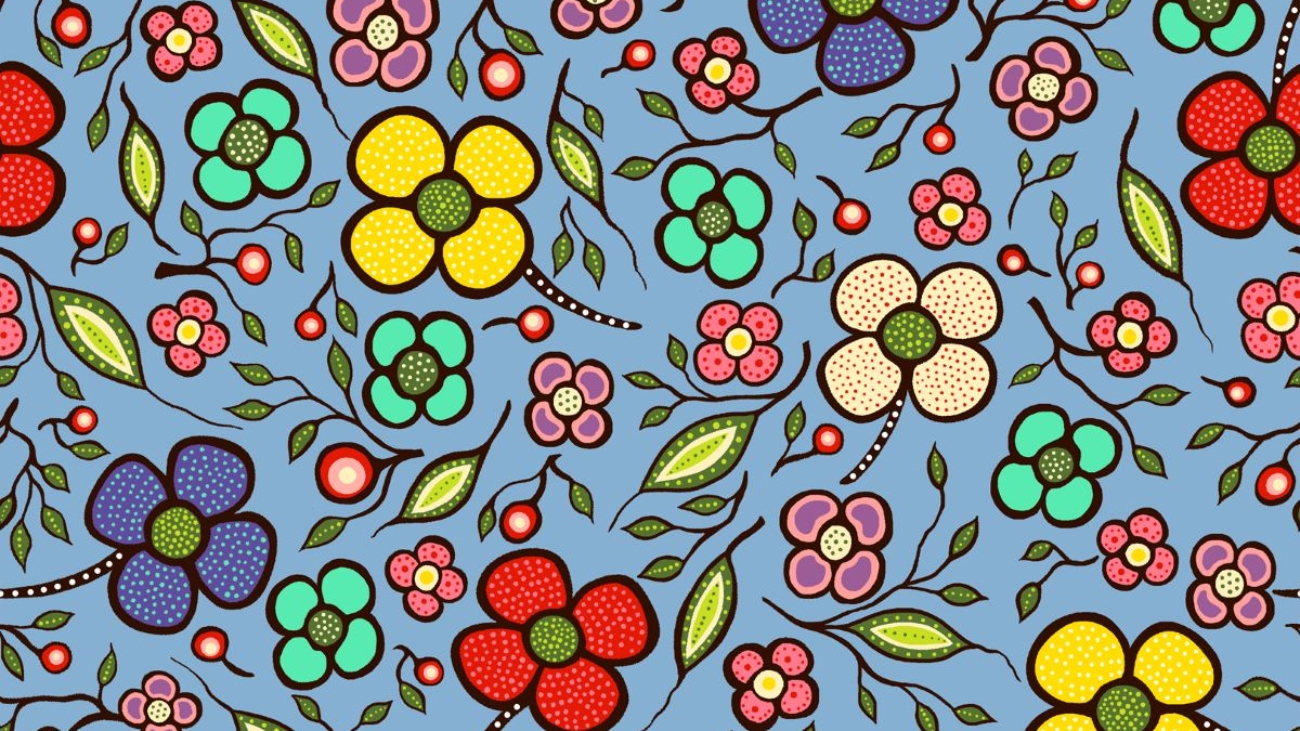 Abundance is a native floral fabric available in Canada through International Textiles Ltd. Allover Blue