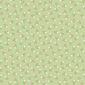 Fabric featuring birds, bees, flowers, honeycomb, and picnic plaids in soft pastel colors—ideal for garden-themed projects. 54439-2