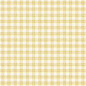 Fabric featuring birds, bees, flowers, honeycomb, and picnic plaids in soft pastel colors—ideal for garden-themed projects. 54440-4
