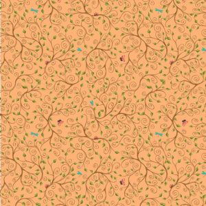 Fabric featuring wood animals like bunnies, squirrels, and chipmunks in a serene woodland setting. 54522-5