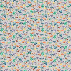 Fabric featuring wood animals like bunnies, squirrels, and chipmunks in a serene woodland setting. 54523-8