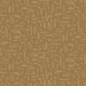 Fabric featuring wood animals like bunnies, squirrels, and chipmunks in a serene woodland setting. 54524-11