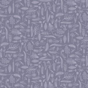 Fabric featuring wood animals like bunnies, squirrels, and chipmunks in a serene woodland setting. 54524-12