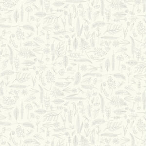 Fabric featuring wood animals like bunnies, squirrels, and chipmunks in a serene woodland setting. 54524-4