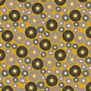 Colorful truck and construction fabric from the Diggers & Dozers collection, ideal for kids’ quilts and playroom décor. 54942-3