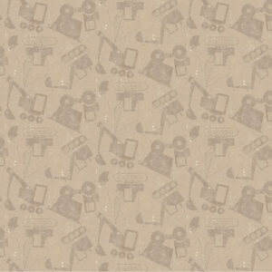 Colorful truck and construction fabric from the Diggers & Dozers collection, ideal for kids’ quilts and playroom décor. 54943-1