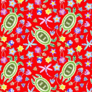 Explore A Warrior’s Love, an Indigenous fabric collection from Elizabeth's Studio, available in Canada through International Textiles Ltd. 52002 Red