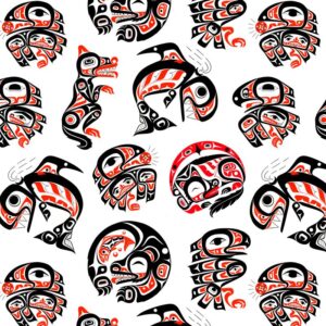 Discover Eagle’s Word, the latest Indigenous fabric collection from Elizabeth’s Studio — now available for pre-order in Canada through International Textiles Ltd. 53003 White