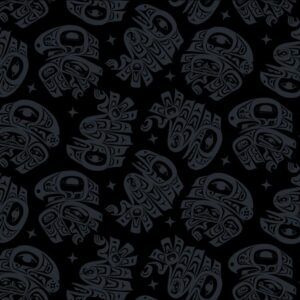 Discover Eagle’s Word, the latest Indigenous fabric collection from Elizabeth’s Studio — now available for pre-order in Canada through International Textiles Ltd. 53005 Black