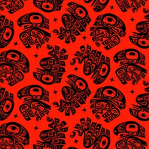 Discover Eagle’s Word, the latest Indigenous fabric collection from Elizabeth’s Studio — now available for pre-order in Canada through International Textiles Ltd. 53005 Red