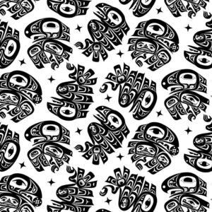 Discover Eagle’s Word, the latest Indigenous fabric collection from Elizabeth’s Studio — now available for pre-order in Canada through International Textiles Ltd. 53005 White