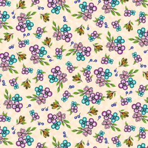 Indigenous fabric collection 7 Grandfathers – digital print all-over Calico Grandfathers Lt. Orange by Abenaki artist Jessica Somers. Available at International Textiles Ltd in Canada.