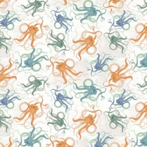 Deep Sea fabric by Windham Fabrics – ocean and sea fabric featuring whales, orcas, and coral reefs, available in limited stock at International Textiles Ltd, Canada. 55258D-2