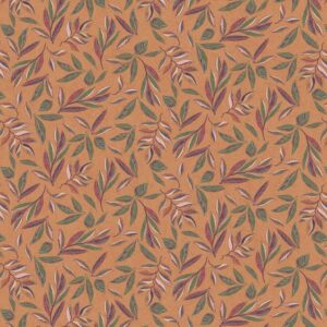 Floral stitches fabric from the A Garden of Stitches collection featuring intricate embroidery-inspired designs in a rich color palette. 5949 O