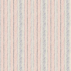 Floral stitches fabric from the A Garden of Stitches collection featuring intricate embroidery-inspired designs in a rich color palette. 5952 E