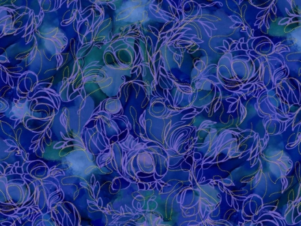 Painted Sea water fabric with rich ocean-inspired colors and artistic wave patterns. 5944 DV