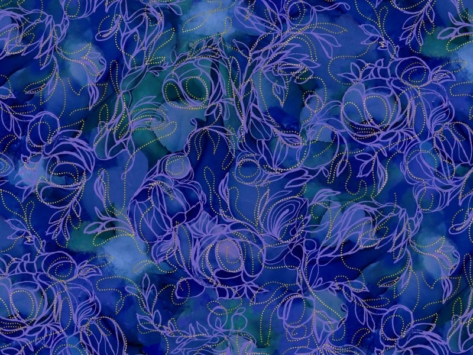 Painted Sea water fabric with rich ocean-inspired colors and artistic wave patterns. 5944 DV