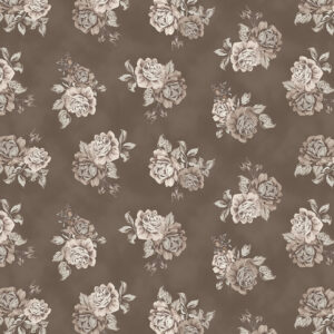 Dwell, a fabric collection featuring lush floral fabrics, tile designs, and delicate tossed blooms in taupe and cream, available at International Textiles in Canada. 54739-3