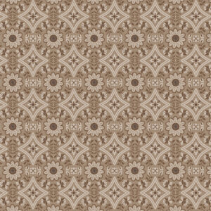 Dwell, a fabric collection featuring lush floral fabrics, tile designs, and delicate tossed blooms in taupe and cream, available at International Textiles in Canada. 54741-2