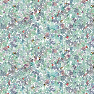 Forest Fruits fabric collection featuring illustrated wild berries, forest fruits, mushrooms, and flowers in a nature-inspired design, available at International Textiles in Canada. 54775D-9