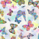 Shine On, a butterflies fabric design from Windham with birds, dragonflies, wildflowers, and inspirational quotes, available at International Textiles in Canada. 54841D-1